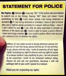 Police response card