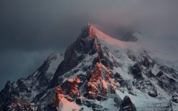 First Light on Mount Paine Grande, Torres del Paine, Patagonia, Chile
