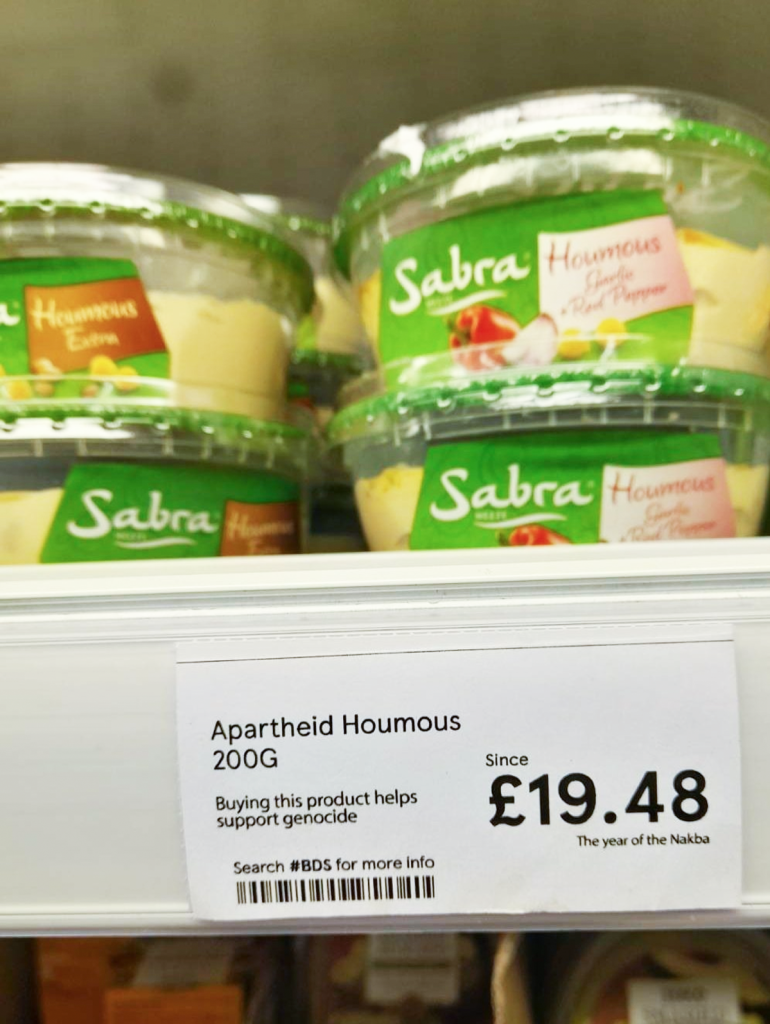 Activists labelling Israeli supermarket items as ‘apartheid’ and ‘apartheid Starmer’ – SKWAWKBOX