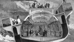 A cross section of the Bessemer Saloon Steamer which contains the self-trimming saloon designed  ...
