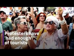 Canary Islands see thousands protest against too much tourism – YouTube
