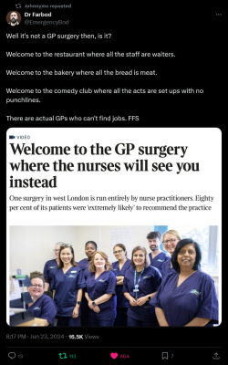 It’s not a GP surgery then…