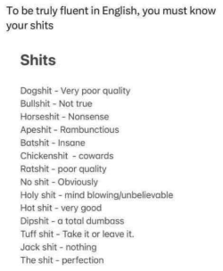 Know your shit