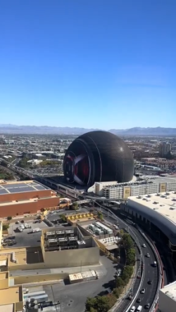 The Sphere in Vegas advertising F1