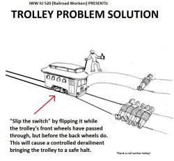 Trolley problem solution